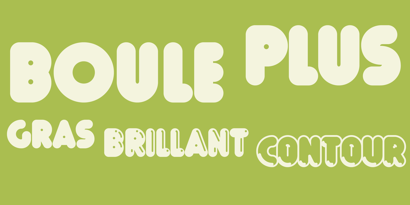 Пример шрифта Boule Plus Gras